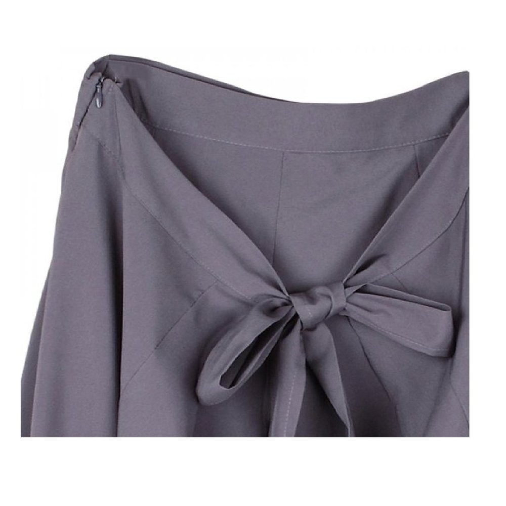 Waterfall Skirt & Pants Combo High Rise Pants with a Wrap Around Skirt - Gray - Picture 9 of 10
